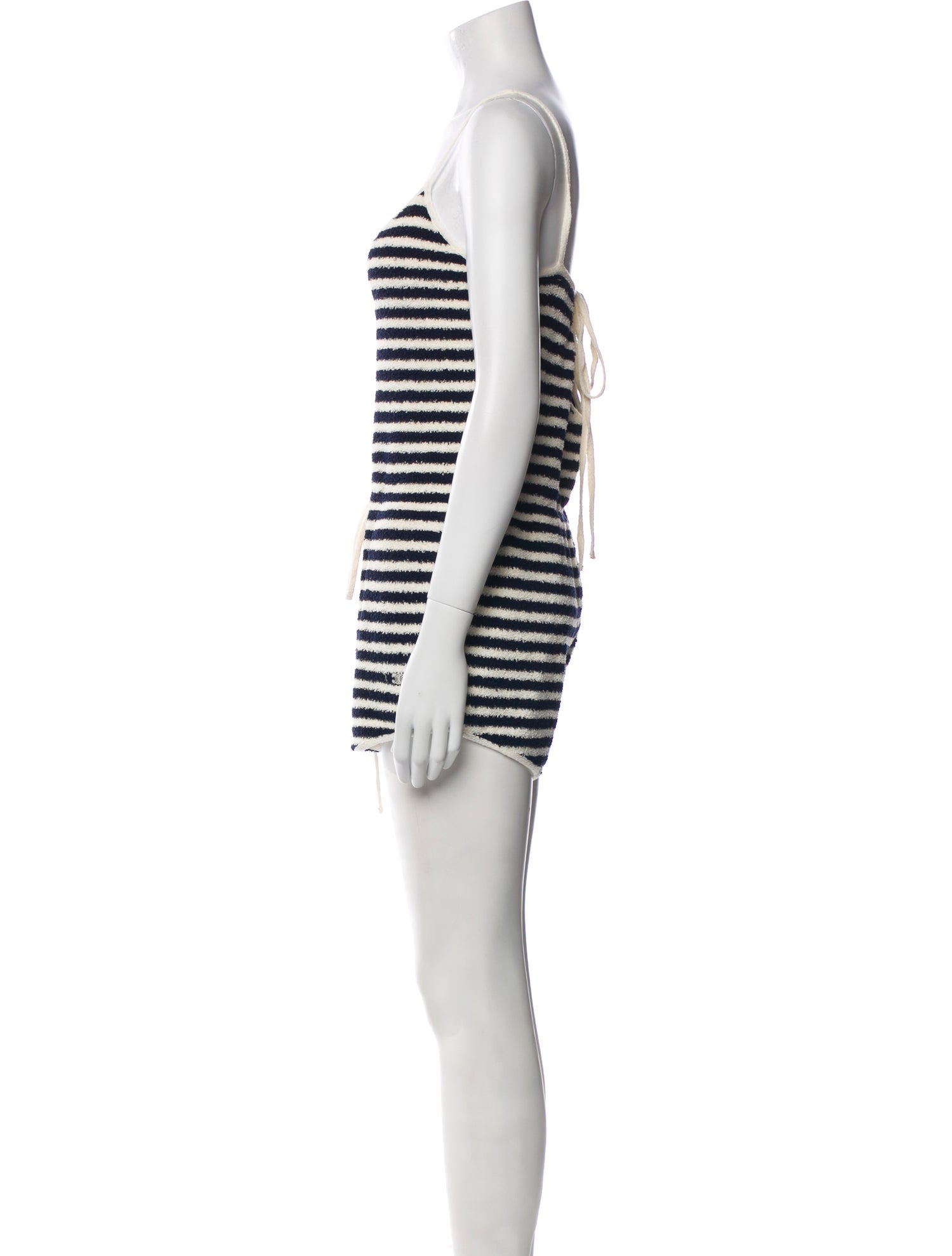 Celine Striped V-Neck Romper